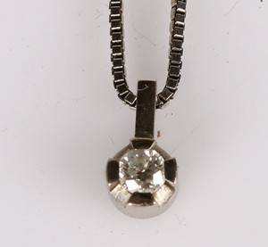 Halsband, guld 18K, briljantslipade diamant, tot. ca 0,08 ct