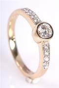 Brillantring, 14 kt guld, ca. 0.35 ct.