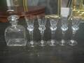 Karaff, 5 snapsglas