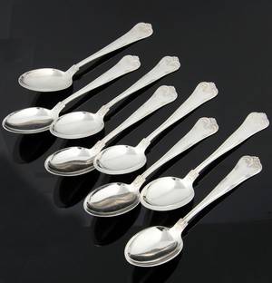 Carl M. Cohr. `Herregård´ middagsskeer af sølv 8