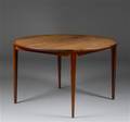 Rosengren Hansen. Cirkulært spisebord af Rio palisander, model 38 3 