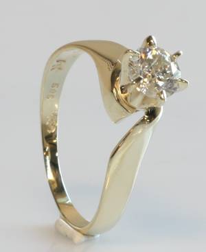 Solitairering, ca. 0.63 ct.