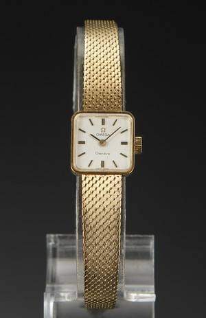 Damearmbåndsur, Omega af guld 14 kt.