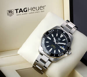 Tag Heuer Aquaracer Calibre 5. Herreur i stål med sort skive - boks  cert. 2018 