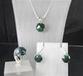 Schmuckset in Silber mit Smaragd  4 