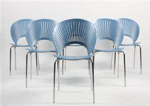 Nanna Ditzel. Sæt på seks Trinidad stole, model 3298 6