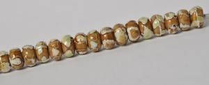 Charlotte Borgen - 20 beads med emaljedekoration - brun