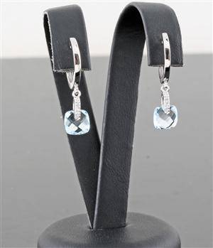 Blue topaz earrings, 2.20ct.
