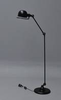 Standerlampe i sortlakeret metal