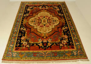 Kashmir Afshar tæppe, 254x341 cm.