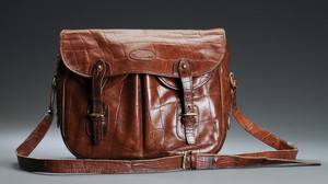 Mulberry. Skuldertaske af brunt krokopræget skind