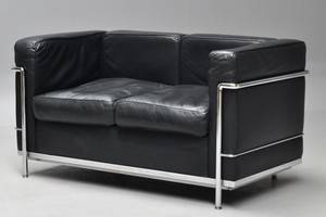 Le Corbusier. LC2 Fritstående to-pers. sofa