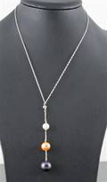 Fresh water pearl necklace pendant in gold