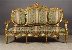 Sofa, forgyldt træ