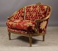 Lille sofa, forgyldt træ