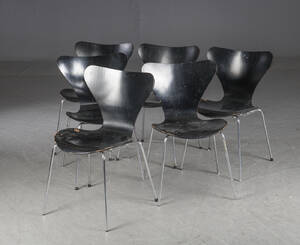 Arne Jacobsen, syverstole model 3107. 6