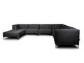 Morten Voss. THE SOFA TWENTYONE. Modulsofa med udskiftelige knapper. Antracit grå med Sky Blue knapper 