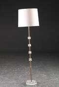 Standerlampe af messing og glas