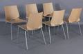 Christina Strand og Niels Hvass. Seks stole i eg, model TAZ. Fredercia Furniture. 6 
