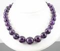 Ball shape amethyst necklace