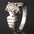 Solitaire ring ca. 0.86 ct.