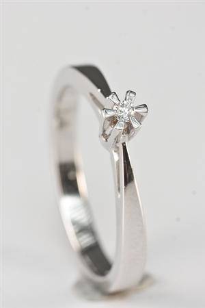 Solitairering 0,03 ct. 