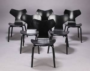 Arne Jacobsen, Grand Prix stole, sortmalede 6