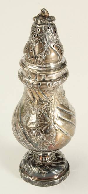 Strøbøsse af sølv