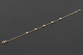 Diamant-armbånd m små blomster, 9 kt guld, 0.20 ct