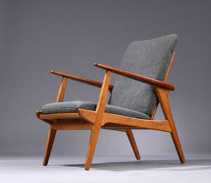 Dansk møbelproducent 1960-erne. Lænestol af teaktræ