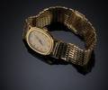 Vintage Omega De Ville, damearmbåndsur med lænke af 14 karat guld