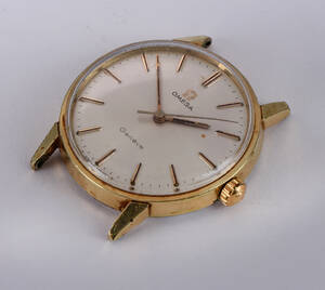 Omega Genevé. Vintage herreur i forgyldt stål med sølvfarvet skive, ca. 1968 Denne vare er sat til omsalg under nyt varenummer 4408769