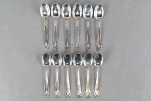 Kaffeskedar i silver 12 st