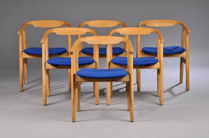 Hans J. Wegner 1914 -2007. Seks armstole model GE-601. 6
