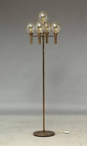 Standerlampe af messing