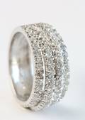 Brillantring, 14 kt rhodineret guld, ca. 1.80 ct.