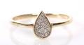 Brillantring, 9 kt. guld, ca. 0,05 ct.