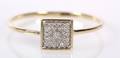 Brillantring, 9 kt. guld, ca. 0,05 ct.