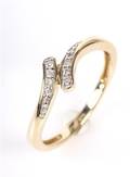 Brillantring, 9 kt. guld, ca. 0,06 ct.