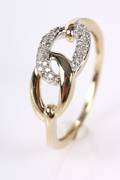 Brillantring, 9 kt. guld, ca. 0,10 ct.
