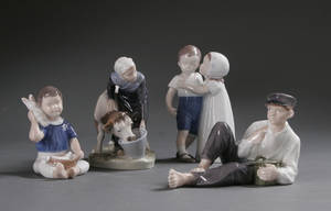 Samling figurer af porcelæn. Kgl.P. og BG. 4