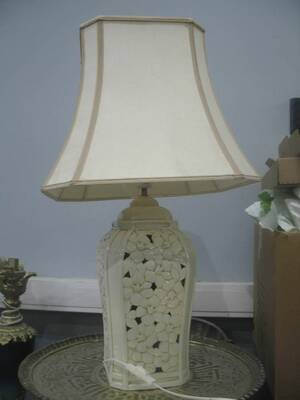 Bordslampa, porslin