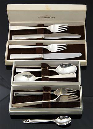 Georg Jensen, ni dele bestik af sterlingsølv 9 