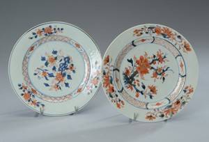 2 kinesiske Imari tallerkner - 1800 tallet 
