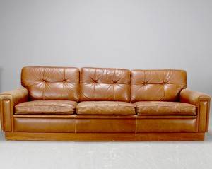 Soffa, skinn, 1970-tal