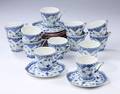 Royal Copenhagen, musselmalet helblonde kaffestel 25