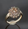 Brillant-Andalusitering ca. 1.08  und Andalisit ca. 0.42 ct.
