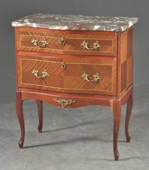 Byrå med stenskiva rokokostil