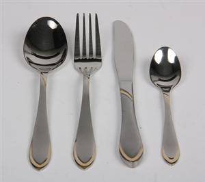 Cook-Well Mini kommode m. 113 dele bestik i rustfritstål 