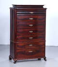 Chr. VIII chiffoniere af mahogni, ca. 1850